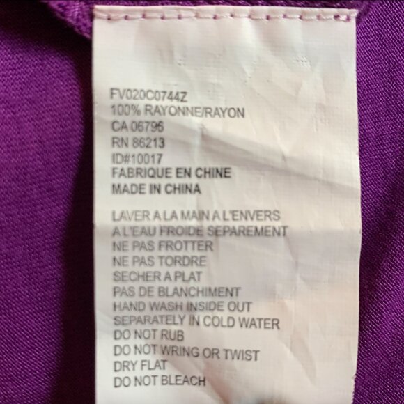 TRISTAN - Tank top Camisole Purple with Sequins in the front Large - Picture 9 of 9